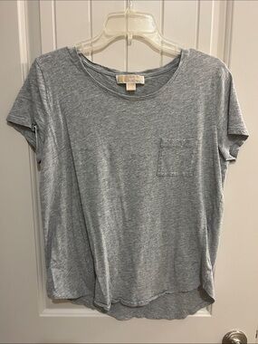 Michael Stars Light Heather Gray Short Sleeve Pocket Tee